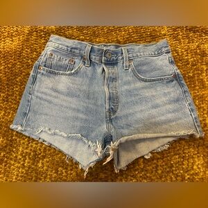 Levi’s 501 Light Blue Denim Cutoff Shorts